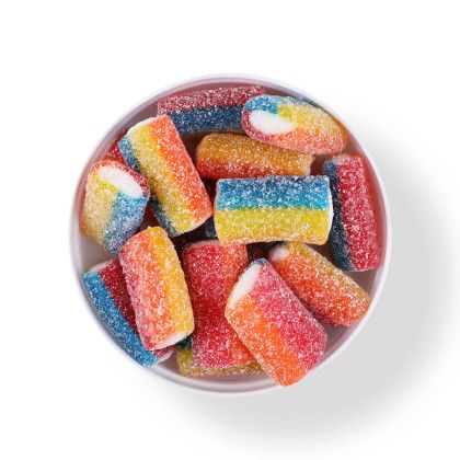 Custom Sour Rainbow Licorice Bites Small Jar - Sour Rainbow Licorice candy Custom Sour Rainbow Licorice Bites Small Jar - Sour Rainbow Licorice candy