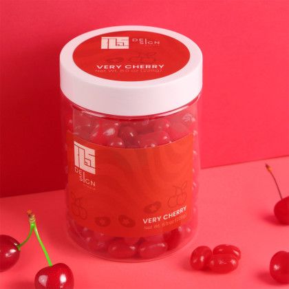 Custom Jelly Belly Jelly Beans: Large Jar - Red - Lifestyle