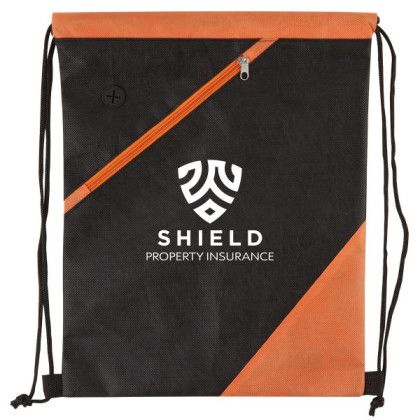 Custom Apex rPET Non-Woven Drawstring Backpack - Orange Custom Apex rPET Non-Woven Drawstring Backpack - Orange