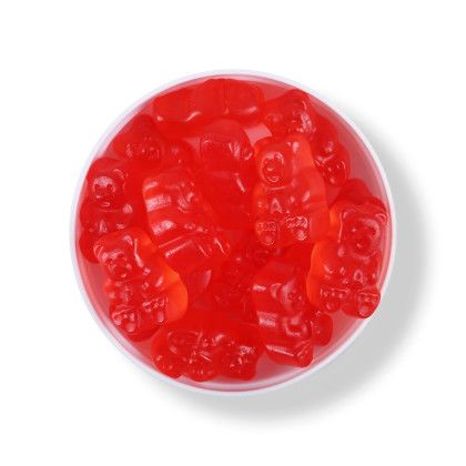 Custom Albanese Strawberry Gummi Bears: Large Jar - Gummy Bears View 