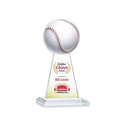 Custom Small Clear Edenwood Baseball Award - Full Color Custom Small Clear Edenwood Baseball Award - Full Color