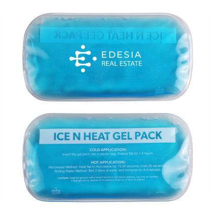 Custom Ice N Heat Gel Pack - Blue Front/Back View