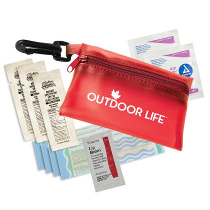Custom Sunscape First Aid Kit - Translucent Red Custom Sunscape First Aid Kit - Translucent Red