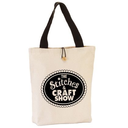 Custom 11.5 oz. Portland Button-Up Canvas Tote - Natural with black Custom 11.5 oz. Portland Button-Up Canvas Tote - Natural with black