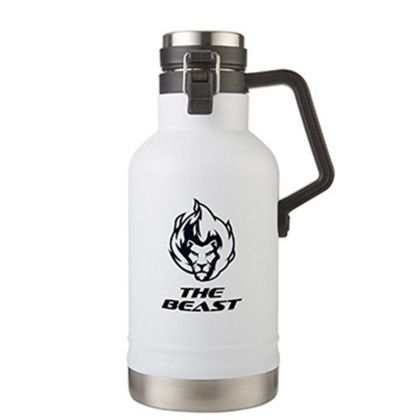 Custom 64 oz. "The Beast" Double Wall Stainless Steel Growler - Matte White Custom 64 oz. "The Beast" Double Wall Stainless Steel Growler - Matte White