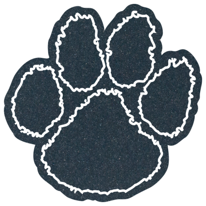 Imprinted Foam Paw Mitt 12 in - Navy