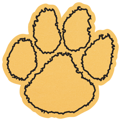 Imprinted Foam Paw Mitt 12 in - Yellow