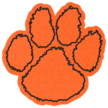 Imprinted Foam Paw Mitt 12 in - Orange