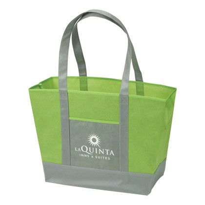 Custom Lake Powell Non-Woven Nautical Tote - Lime Custom Lake Powell Non-Woven Nautical Tote - Lime
