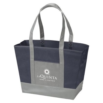 Custom Lake Powell Non-Woven Nautical Tote - Navy Custom Lake Powell Non-Woven Nautical Tote - Navy