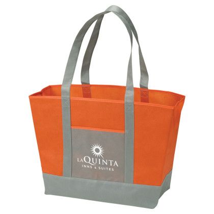 Custom Lake Powell Non-Woven Nautical Tote - Orange Custom Lake Powell Non-Woven Nautical Tote - Orange