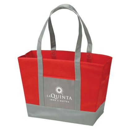 Custom Lake Powell Non-Woven Nautical Tote - Red Custom Lake Powell Non-Woven Nautical Tote - Red