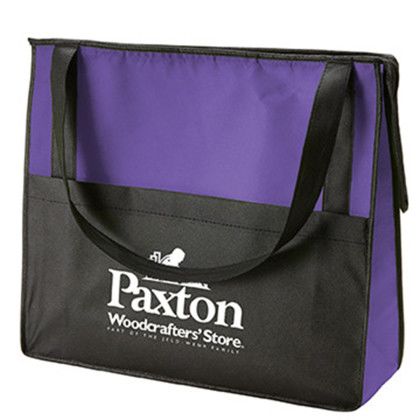 Custom Prescott Non-Woven Zipper Tote - Purple Custom Prescott Non-Woven Zipper Tote - Purple