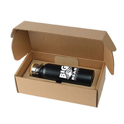 Custom 21 oz Breckenridge Stainless Steel Bottle with Gift Box - Black Side View Custom 21 oz Breckenridge Stainless Steel Bottle with Gift Box - Black Side View