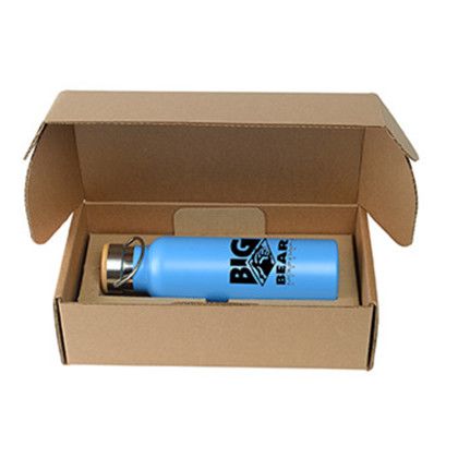 Custom 21 oz Breckenridge Stainless Steel Bottle with Gift Box - Light Blue Custom 21 oz Breckenridge Stainless Steel Bottle with Gift Box - Light Blue