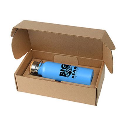 Custom 21 oz Breckenridge Stainless Steel Bottle with Gift Box - Light Blue Side View Custom 21 oz Breckenridge Stainless Steel Bottle with Gift Box - Light Blue Side View