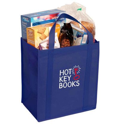 Custom Non-Woven Grocery Tote - Royal blue Custom Non-Woven Grocery Tote - Royal blue
