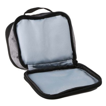 Custom Journey Toiletry Set - Grey with Black - Open View Custom Journey Toiletry Set - Grey with Black - Open View