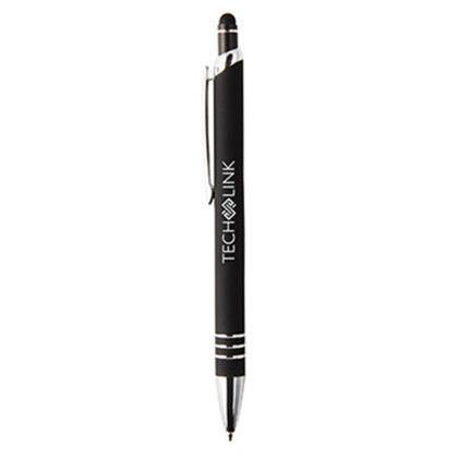 Custom Venice Velvet-Touch Aluminum Stylus Pen - Metallic black Custom Venice Velvet-Touch Aluminum Stylus Pen - Metallic black