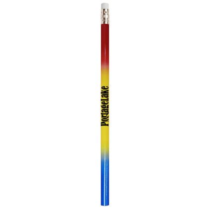 Custom Jo-Bee Tri-Color Pencil - Red/Yellow/blue Custom Jo-Bee Tri-Color Pencil - Red/Yellow/blue