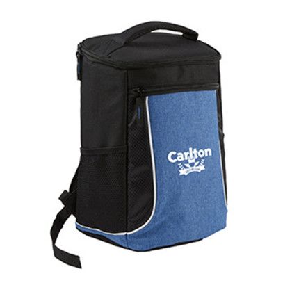 Custom Glacier Cooler Backpack - Heather blue Side view Custom Glacier Cooler Backpack - Heather blue Side view