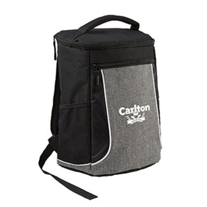 Custom Glacier Cooler Backpack - Heather grey Side view Custom Glacier Cooler Backpack - Heather grey Side view