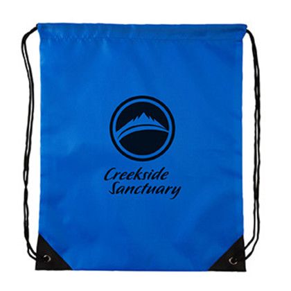 Custom 210D rPET Drawstring Backpack - Royal blue Custom 210D rPET Drawstring Backpack - Royal blue