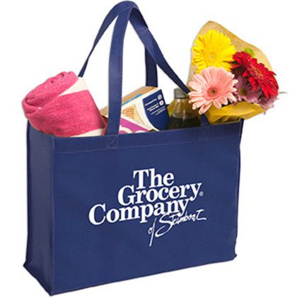 Custom Non-Woven Shopping Tote - Royal blue Custom Non-Woven Shopping Tote - Royal blue