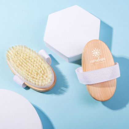 Custom Seascape Shower Brush - Lifestyle View Custom Seascape Shower Brush - Lifestyle View