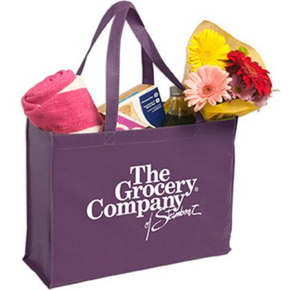 Custom Non-Woven Shopping Tote - Purple Custom Non-Woven Shopping Tote - Purple