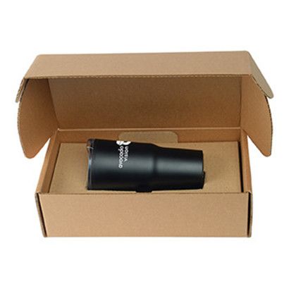 Custom 20 oz. Denali Tumbler with Gift Box - Matte black Front View Custom 20 oz. Denali Tumbler with Gift Box - Matte black Front View