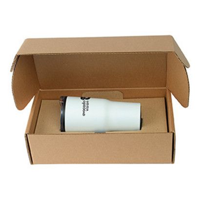 Custom 20 oz. Denali Tumbler with Gift Box - Matte White Front View Custom 20 oz. Denali Tumbler with Gift Box - Matte White Front View