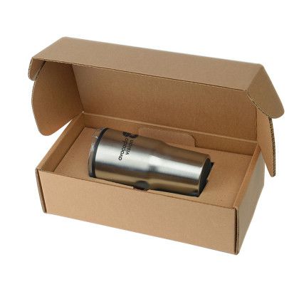 Custom 20 oz. Denali Tumbler with Gift Box - Stainless Steel Side View Custom 20 oz. Denali Tumbler with Gift Box - Stainless Steel Side View