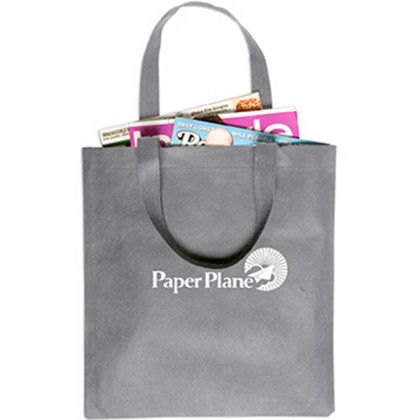 Custom Non-Woven Value Tote - Grey Custom Non-Woven Value Tote - Grey