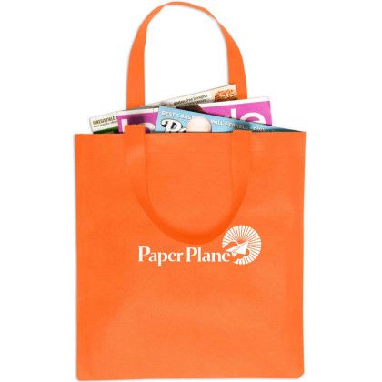 Custom Non-Woven Value Tote - Orange Custom Non-Woven Value Tote - Orange