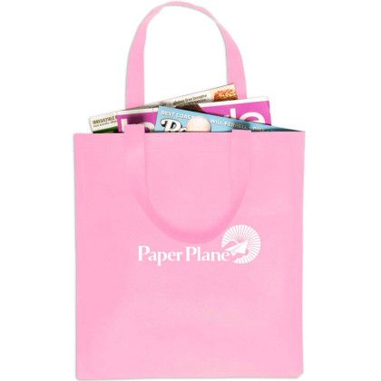 Custom Non-Woven Value Tote - Pink Custom Non-Woven Value Tote - Pink