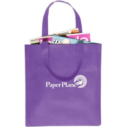 Custom Non-Woven Value Tote - Purple Custom Non-Woven Value Tote - Purple