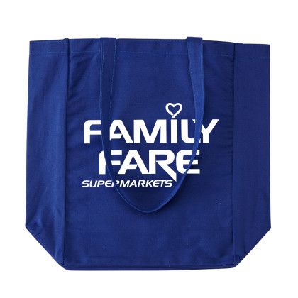 Custom 10 oz. Cotton Canvas Everyday Tote - Royal blue