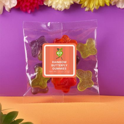 Custom Albanese Mini Gummi Butterflies: Taster Packet - Lifestyle Custom Albanese Mini Gummi Butterflies: Taster Packet - Lifestyle