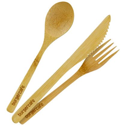 Custom Bamboo Utensil Set - Utensil View Custom Bamboo Utensil Set - Utensil View