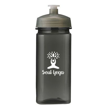 Custom 16 oz. PolySure Squared-Up Bottle - Translucent Smoke Custom 16 oz. PolySure Squared-Up Bottle - Translucent Smoke