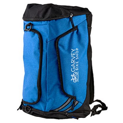 Custom Adventure Backpack Duffel Bag - Blue Side View