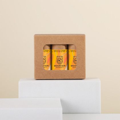 Custom Pucker Pack: Mini Kraft Lip Moisturizer 3 Pack - Front View
