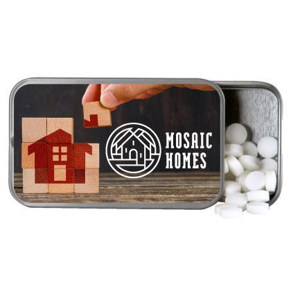 Custom Sliding Mint Tin - Silver