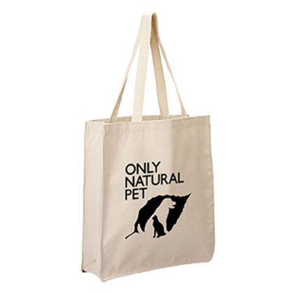 Custom 11.5 oz. Cotton Canvas Grocery Tote - Natural