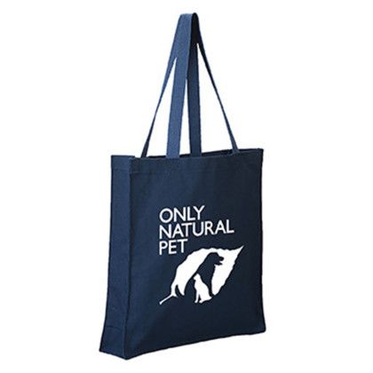 Custom 11.5 oz. Cotton Canvas Grocery Tote - Navy