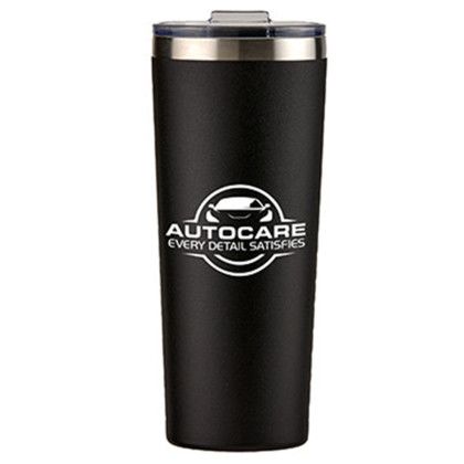 Custom 28 oz. Everest Powder Coated Stainless Steel Tumbler - Black