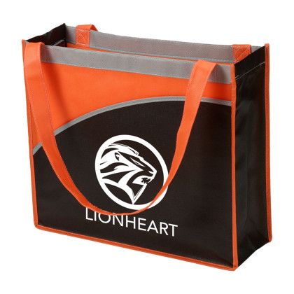 Custom Mesa Curve Non-Woven Tote - Orange Custom Mesa Curve Non-Woven Tote - Orange