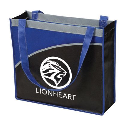 Custom Mesa Curve Non-Woven Tote - Royal blue Custom Mesa Curve Non-Woven Tote - Royal blue