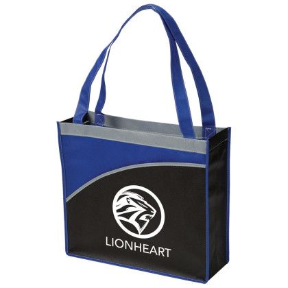 Custom Mesa Curve Non-Woven Tote - Royal blue with Handle Custom Mesa Curve Non-Woven Tote - Royal blue with Handle